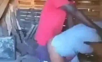 Fucking Zulu girl quick Doggy in the Ghetto